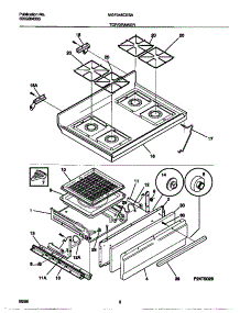 05 - Top / Drawer parts for Frigidaire Range MGF345CESA from AppliancePartsPros.com