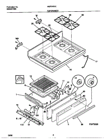 05 - Top / Drawer parts for Frigidaire Range MGF345CESC from AppliancePartsPros.com