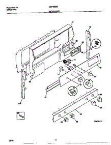 02 - Backguard parts for Frigidaire Range MGF355BEDC from AppliancePartsPros.com