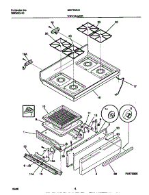 05 - Top / Drawer parts for Frigidaire Range MGF345CESB from AppliancePartsPros.com