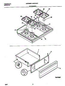 05 - Top / Drawer parts for Frigidaire Range MGF354CFSB from AppliancePartsPros.com