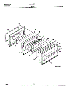 06 - Door parts for Frigidaire Range MGF355BEDC from AppliancePartsPros.com