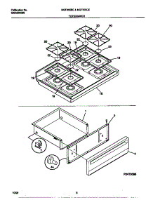 05 - Top / Drawer parts for Frigidaire Range MGF355BEDE from AppliancePartsPros.com