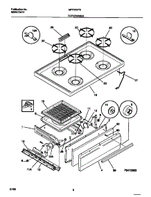 05 - Top / Drawer parts for Frigidaire Range MPF300PBDC from AppliancePartsPros.com