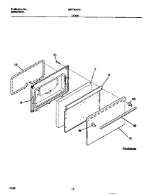 06 - Door parts for Frigidaire Range MPF300PBDC from AppliancePartsPros.com