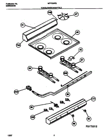 02 - Top / Burner / Manifold parts for Frigidaire Range MPF500PBDB from AppliancePartsPros.com