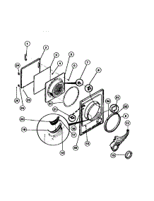 03 - Door, Front Panel, Lint Filter parts for Frigidaire Dryer DG400TXW0 from AppliancePartsPros.com