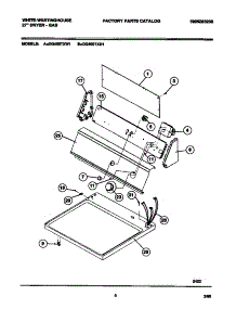 04 - Console, Controls, Top Panel parts for Frigidaire Dryer DG400TXW1 from AppliancePartsPros.com
