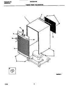 02 - Cabinet Front And Wrapper parts for Frigidaire Dehumidifier MDDQ50FW6 from AppliancePartsPros.com
