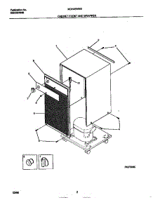 02 - Cabinet Front And Wrapper parts for Frigidaire Dehumidifier MDH25WW2 from AppliancePartsPros.com