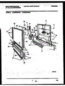 04 - Door Parts parts for Frigidaire Dishwasher WDB632RBS0 from AppliancePartsPros.com