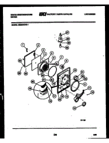 03 - Door Parts parts for Frigidaire Dryer DE250KDD1 from AppliancePartsPros.com