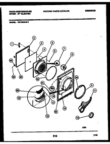 03 - Door Parts parts for Frigidaire Dryer DE150KDW5 from AppliancePartsPros.com