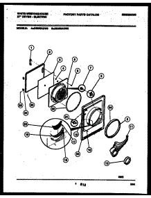 03 - Door Parts parts for Frigidaire Dryer DE400ADW3 from AppliancePartsPros.com