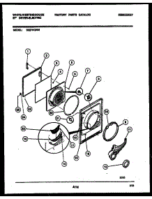 03 - Door Parts parts for Frigidaire Dryer DE271KDW6 from AppliancePartsPros.com