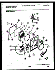 03 - Door Parts parts for Frigidaire Dryer DE350RXD3 from AppliancePartsPros.com