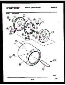 03 - Housing, Heater And Drum parts for Frigidaire Dryer DC400RXW119 from AppliancePartsPros.com