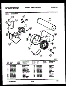 04 - Blower And Drive Parts parts for Frigidaire Dryer DC400RXW119 from AppliancePartsPros.com