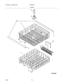 13 - Racks parts for White Westinghouse Dishwasher WDB745REB0 from AppliancePartsPros.com