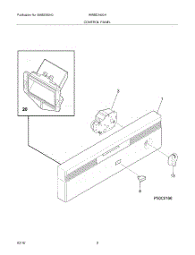 03 - Control Panel parts for White Westinghouse Dishwasher WWBD2400HW1A from AppliancePartsPros.com