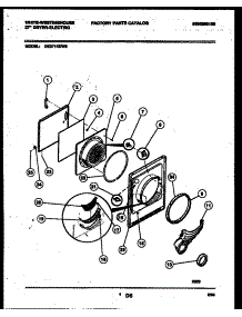 03 - Door Parts parts for Frigidaire Dryer DE271KDW8 from AppliancePartsPros.com
