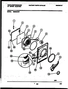 03 - Door Parts parts for Frigidaire Dryer DE500ADD7 from AppliancePartsPros.com