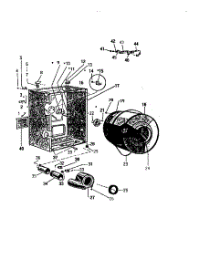 04 - Cabinet, Drum parts for Frigidaire Dryer EDD15A2H5 from AppliancePartsPros.com