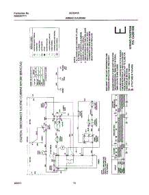 10 - 134091900 Wiring Diagram parts for White Westinghouse Dryer SER341AS0 from AppliancePartsPros.com