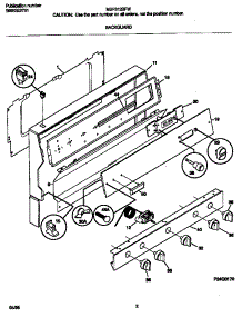 02 - Backguard parts for Frigidaire Range MSF312BFWB from AppliancePartsPros.com