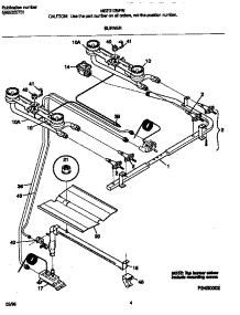 03 - Burner parts for Frigidaire Range MSF312BFWB from AppliancePartsPros.com