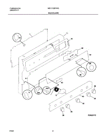 03 - Backguard parts for Frigidaire Range MSF312BFWG from AppliancePartsPros.com