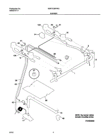 05 - Burner parts for Frigidaire Range MSF312BFWG from AppliancePartsPros.com