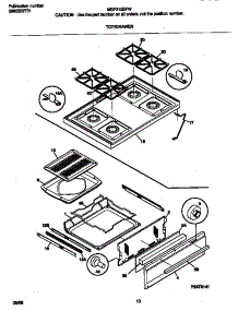 05 - Top / Drawer parts for Frigidaire Range MSF312BFWB from AppliancePartsPros.com