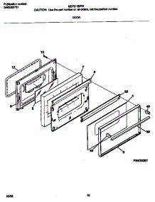 06 - Door parts for Frigidaire Range MSF312BFWB from AppliancePartsPros.com