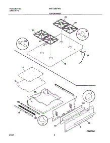 09 - Top / Drawer parts for Frigidaire Range MSF312BFWG from AppliancePartsPros.com
