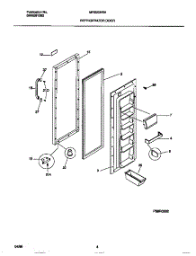 03 - Refrigerator Door parts for Frigidaire Refrigerator MRS20HRAW5 from AppliancePartsPros.com