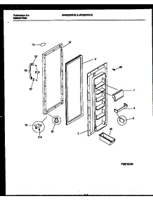03 - Refrigerator Door Parts parts for Frigidaire Refrigerator MRS22WHBW0 from AppliancePartsPros.com