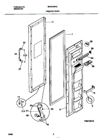 02 - Freezer Door parts for Frigidaire Refrigerator MRS22WNCD2 from AppliancePartsPros.com