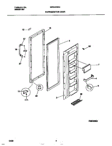 03 - Refrigerator Door parts for Frigidaire Refrigerator MRS22WNCD2 from AppliancePartsPros.com