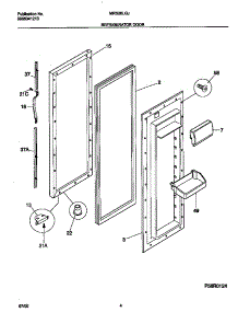 03 - Refrigerator Door parts for Frigidaire Refrigerator MRS26LGJB1 from AppliancePartsPros.com