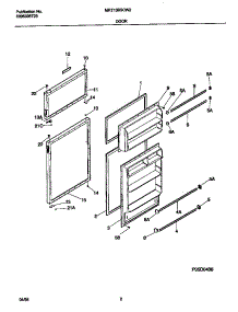02 - Doors parts for Frigidaire Refrigerator MRT13BSCW2 from AppliancePartsPros.com
