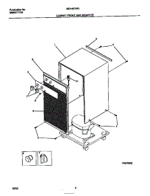 02 - Cabinet Front And Wrapper parts for Frigidaire Dehumidifier MDH40YW1 from AppliancePartsPros.com