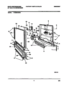 04 - Door parts for Frigidaire Dishwasher DB664RBR0 from AppliancePartsPros.com
