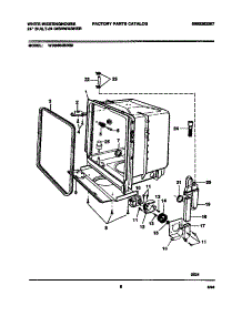 05 - Tub parts for Frigidaire Dishwasher DB664RBR0 from AppliancePartsPros.com