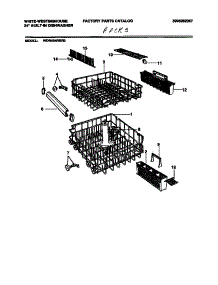 08 - Racks parts for Frigidaire Dishwasher DB664RBR0 from AppliancePartsPros.com
