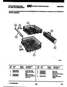 08 - Racks And Trays parts for Frigidaire Dishwasher SU550NXR1 from AppliancePartsPros.com