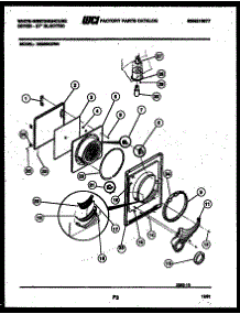 03 - Door Parts parts for Frigidaire Dryer DE250KDW4 from AppliancePartsPros.com