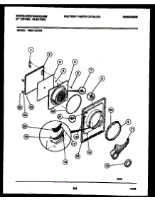 03 - Door Parts parts for Frigidaire Dryer DE271KDW5 from AppliancePartsPros.com