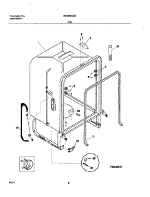 07 - Tub parts for White Westinghouse Dishwasher WDB635RBS0 from AppliancePartsPros.com