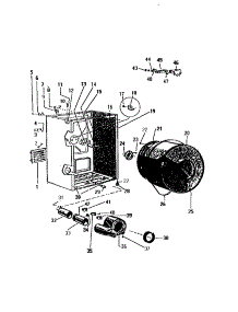 04 - Cabinet, Drum, Fan Housing parts for Frigidaire Dryer DE600EDD2 from AppliancePartsPros.com